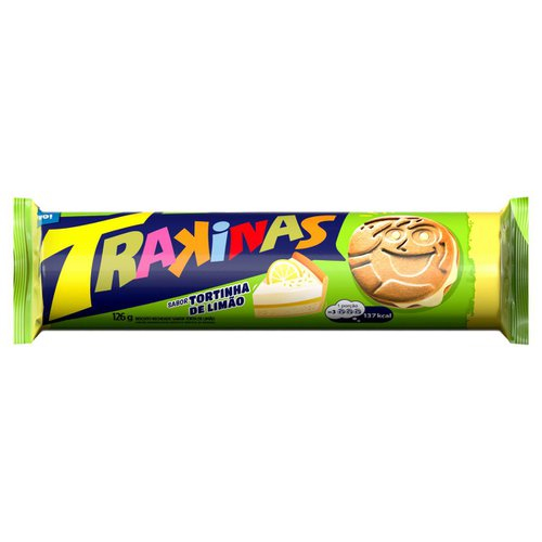BISCOITO RECHEADO TRAKINAS 126G - TOR LIMAO CX54