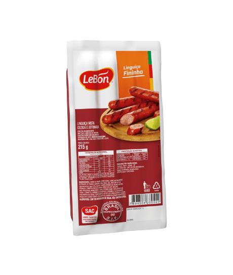 Linguiça Calabresa Fininha Lebon 215 g - 38607