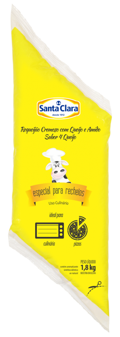 Requeijão Bisnaga Santa Clara 4 Queijos 1,8 kg - 38668