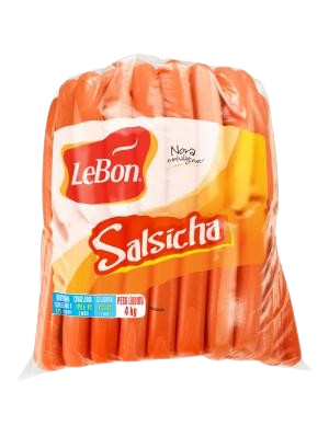 Salsicha com Corante 11 cm Congelada Lebon Pct 4 kg - 38677