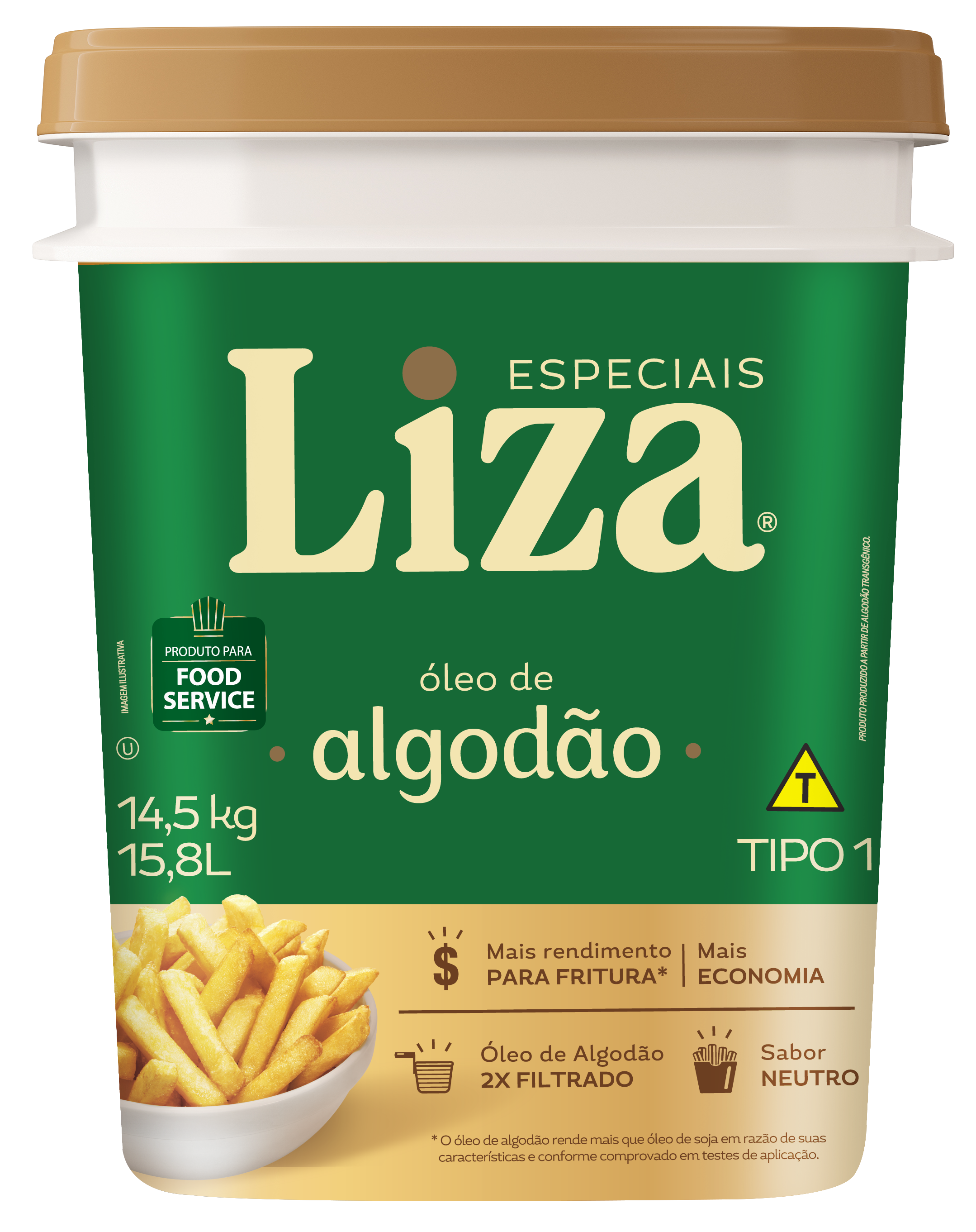 Óleo de Algodão Liza Sem Balde 14,5 kg / 15,8 Lt - 38844