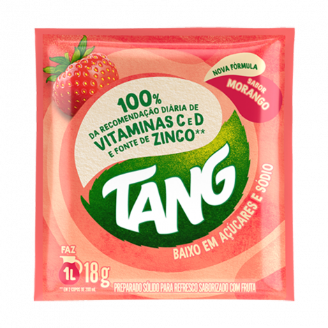 Refresco em Pó Tang Morango 18 g (Dp18Un) - 39974