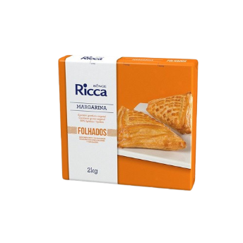 Margarina Ricca Folhado 80% Placa 2 kg - 38945