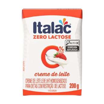 Creme de Leite Italac Zero Lactose 200 g - 39871