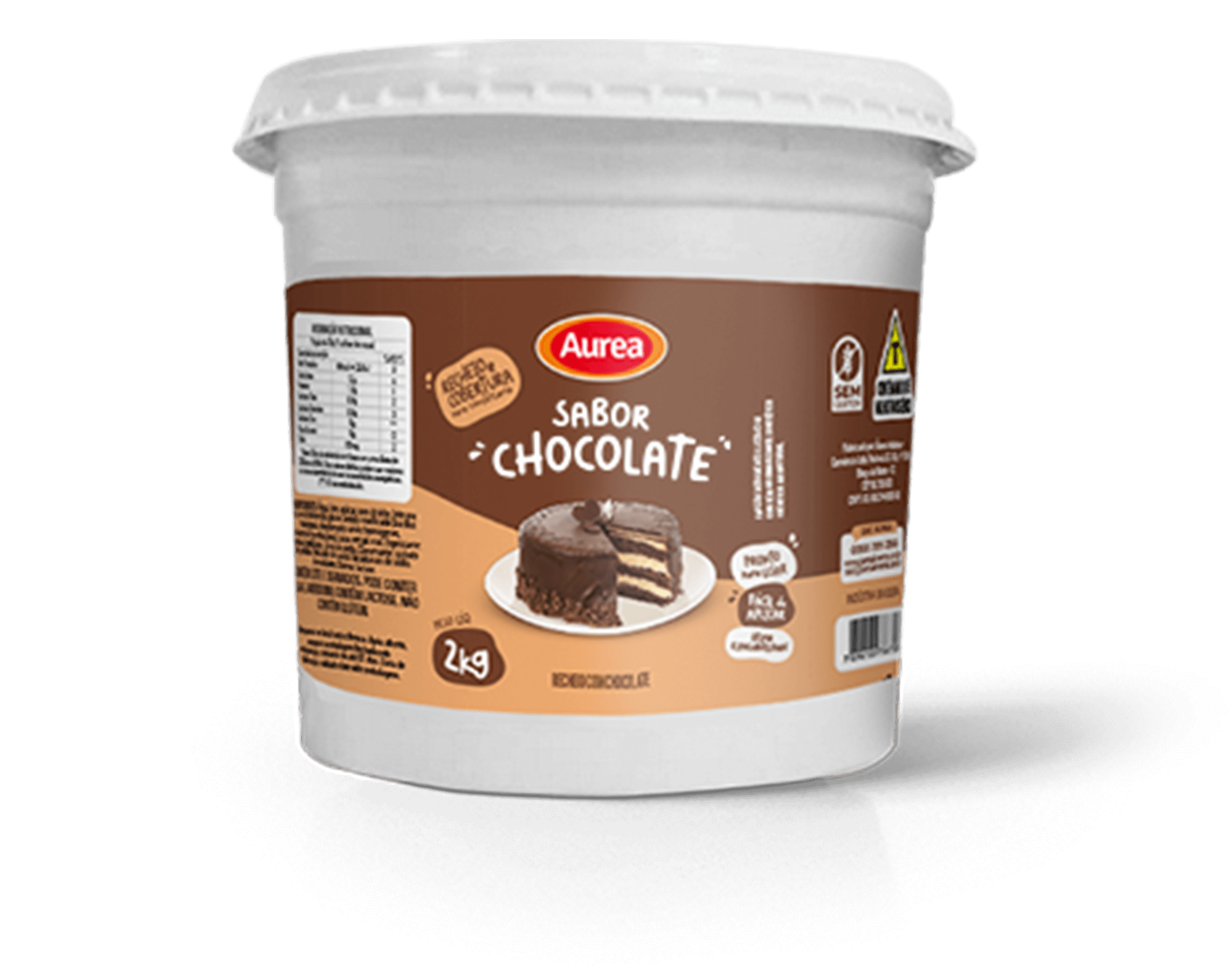 Recheio e Cobertura Áurea Pote Chocolate 2 kg - 38985