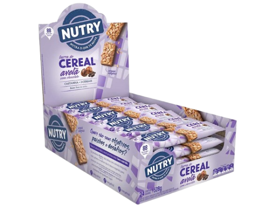 Barra de Cereal Nutry Dp24 Cx12 Avelã com Chocolate - 39017