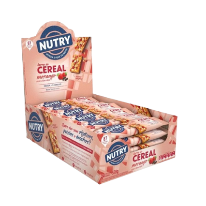 Barra de Cereal Nutry Dp24 Cx12 Morango com Chocolate - 39020