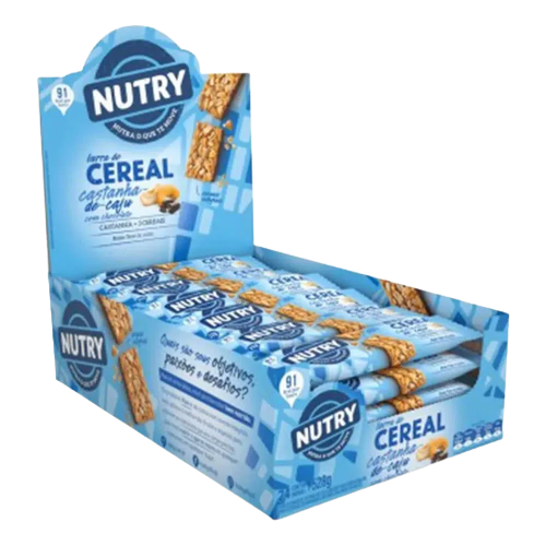 Barra de Cereal Nutry Dp24 Cx12 Castanha com Chocolate - 39021