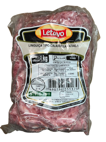 LINGUICA CALAB FAT LETAVO 1KG - CX 5