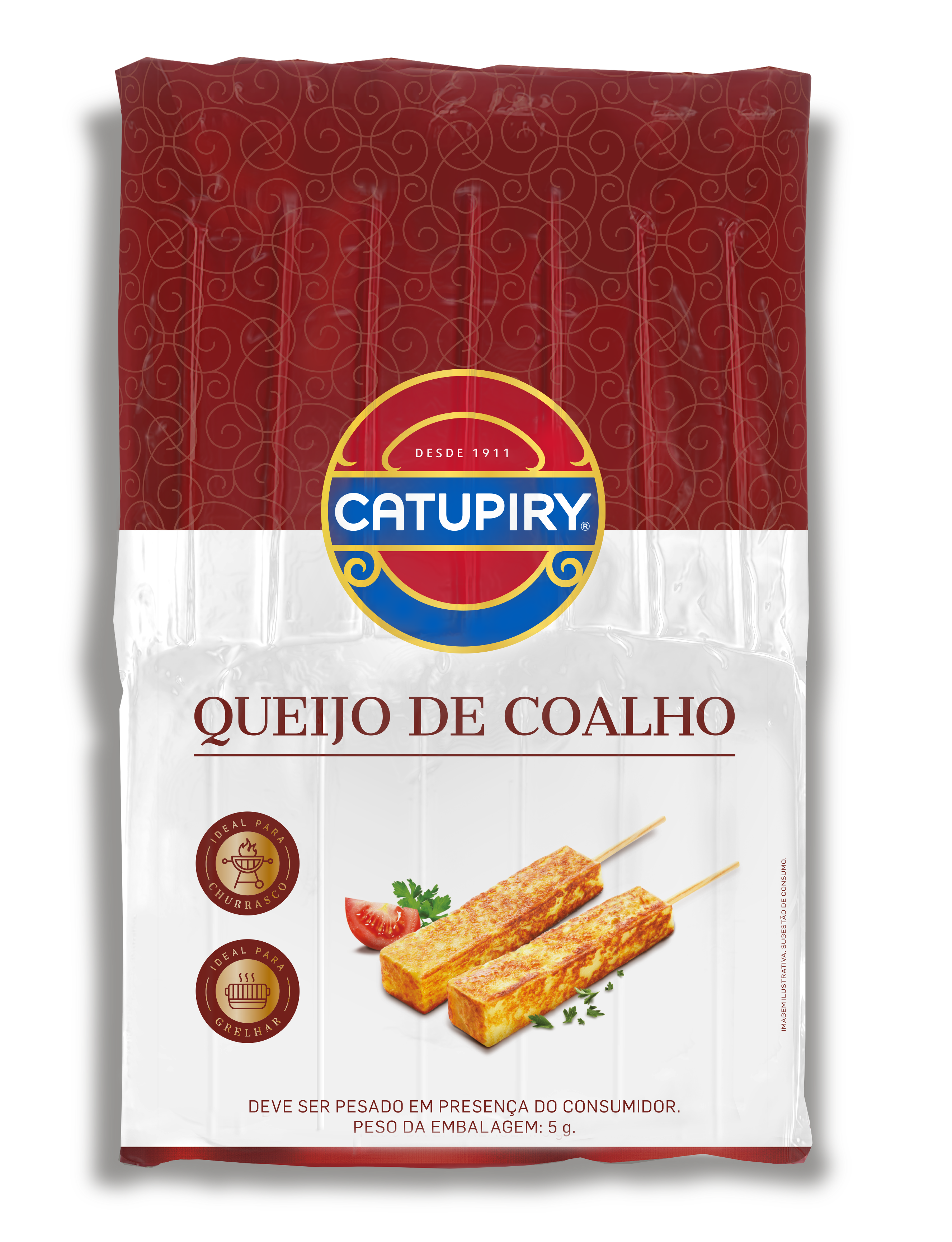 QUEIJO COALHO ESPETO CATUPIRY +/-1KG - 2PC=1KG CX10KG