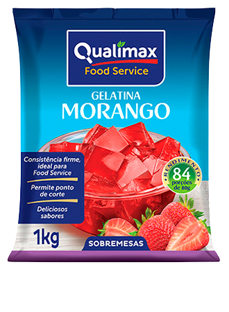 Gelatina Qualimax Morango 1 kg - 39158