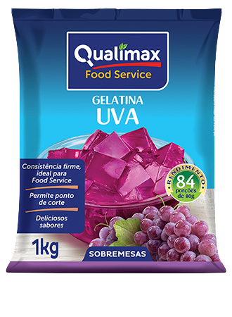 Gelatina Qualimax Uva 1 kg - 39159