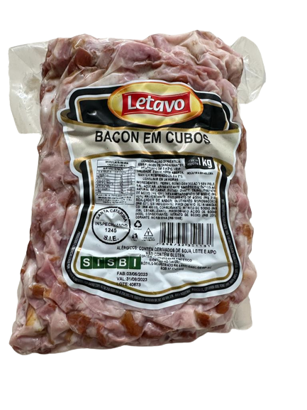 Bacon em Cubos Defumado Letavo de Pernil 1 kg - 39166