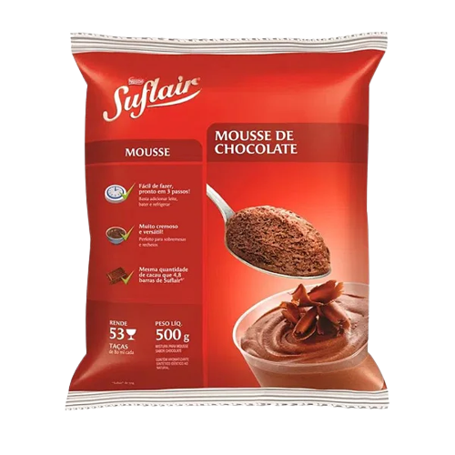 Mousse em Pó Suflair Nestlé Chocolate Preto 500 g - 39325