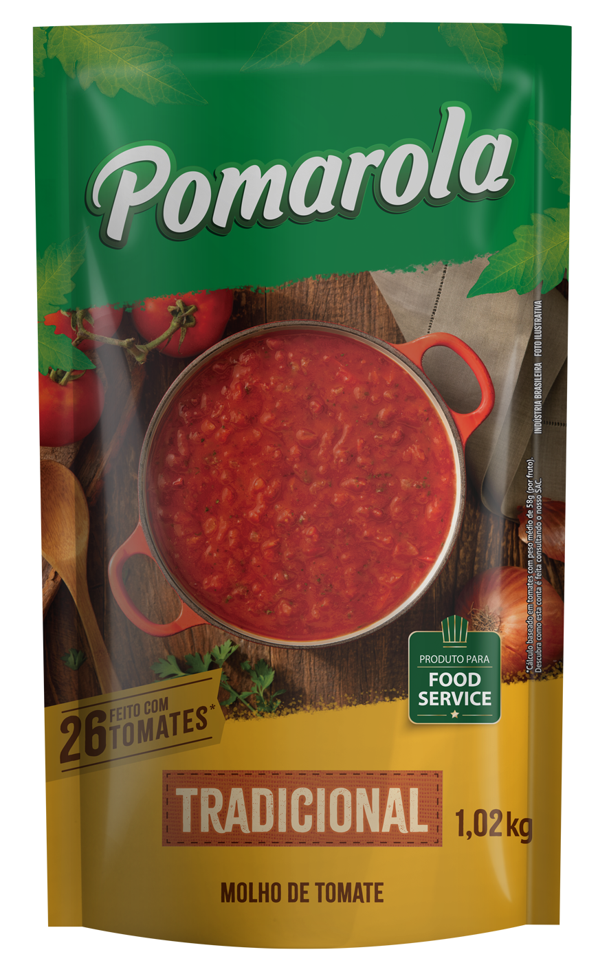 Molho de Tomate Pomarola Sachê Tradicional 1,02 kg - 40361