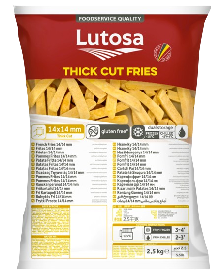 Batata Congelada Lutosa 14 mm Sem Casca 2,5 kg - 39365