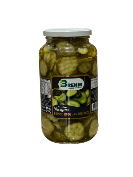 Pepino Brehm Vidro Pl Burgers 800 g - Pd 430 g - 39367