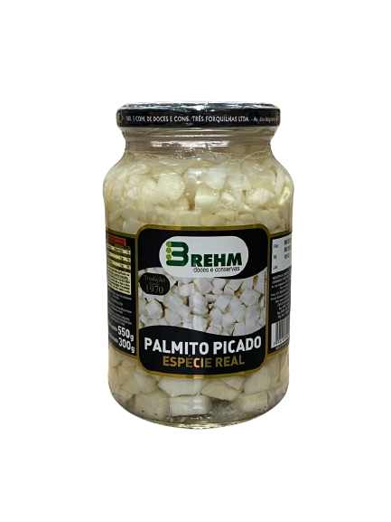 Palmito Real Brehm Vidro Pl 550 g - Pd 300 g Picado - 39370
