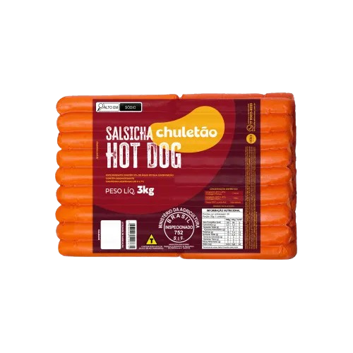 Salsicha Hot Dog Chuletão S/Corante 14 Cm 3 kg - 39395