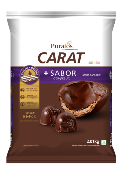 Chocolate Moedas Carat Puratos Meio Amargo 2,01 kg - 40372