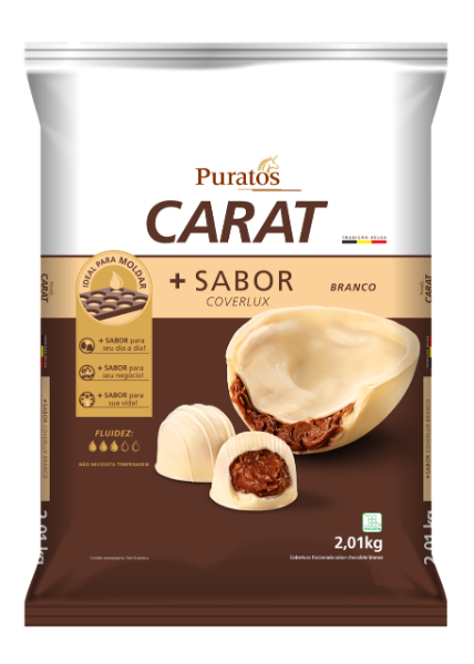 Chocolate Moedas Carat Puratos Branco 2,01 kg - 39408