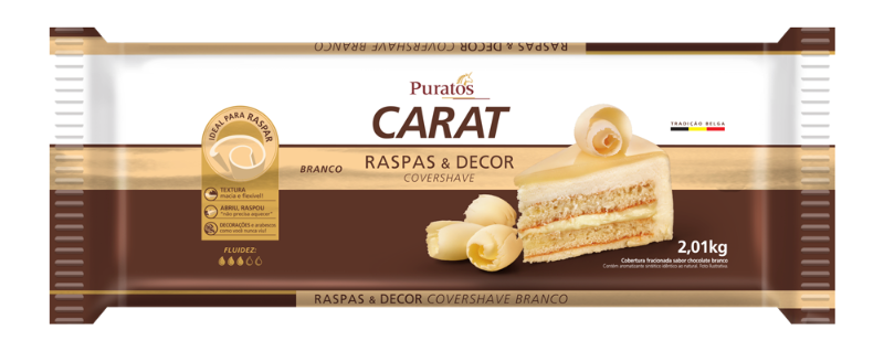 Choc Raspas e Decor Carat Puratos Branco 2,01 kg - 39410