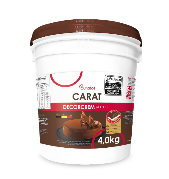 Ganache Carat Decorcrem Puratos Bd Ao Leite 4 kg - 39412