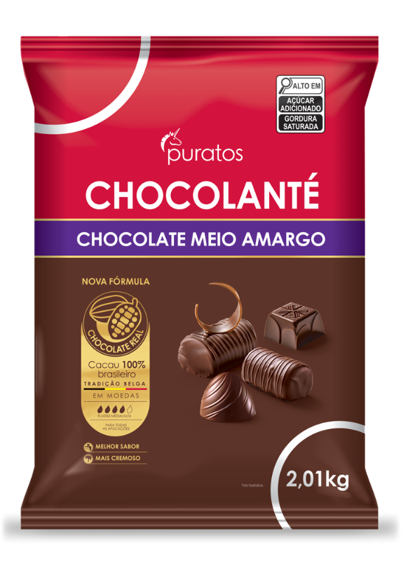 Chocolate Moedas Puratos Meio Amargo 2,01 kg - 39427