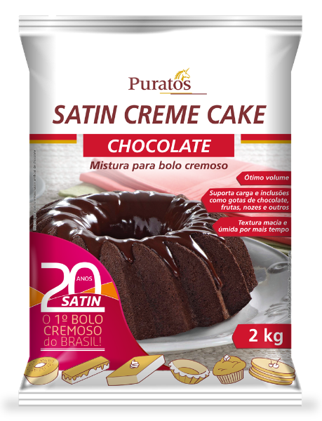 Satin Creme Cake Puratos Saco Chocolate 2 kg - 39487