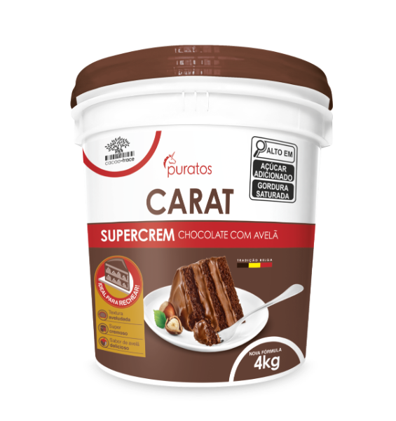 Recheio Carat Supercrem Puratos Bd Chocolate e Avelã 4 kg - 39499