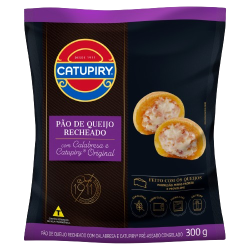 Pão de Queijo Recheado Catupiry Saco Calabresa 300 g - 39519