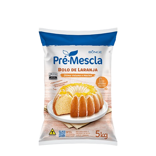 Pré Mistura Bolo Pré Mescla Saco Laranja 5 kg - 39527