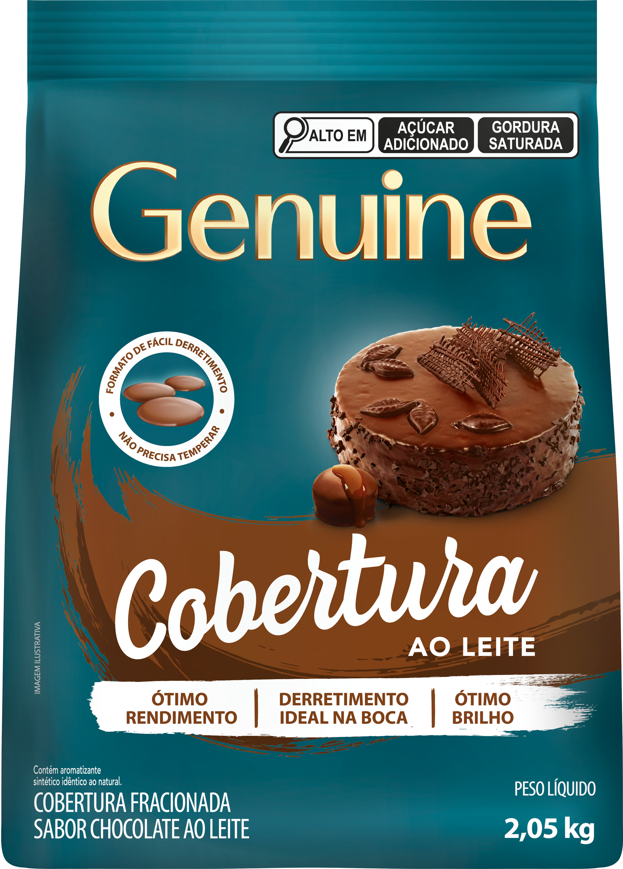 Chocolate Cobertura Moedas Genuine Ao Leite 2,05 kg - 39551