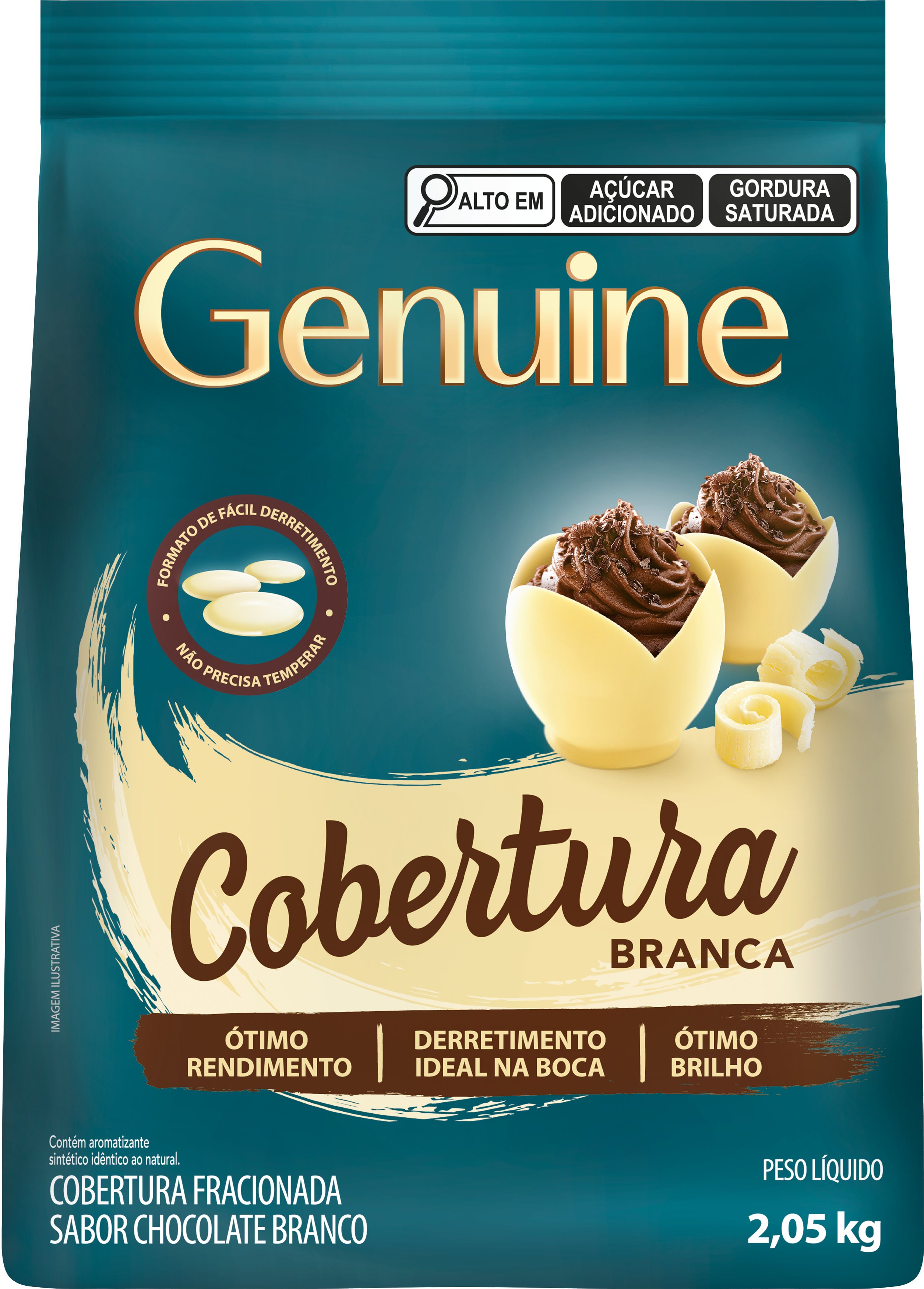 Chocolate Cobertura Moedas Genuine 2,05 kg - 39553