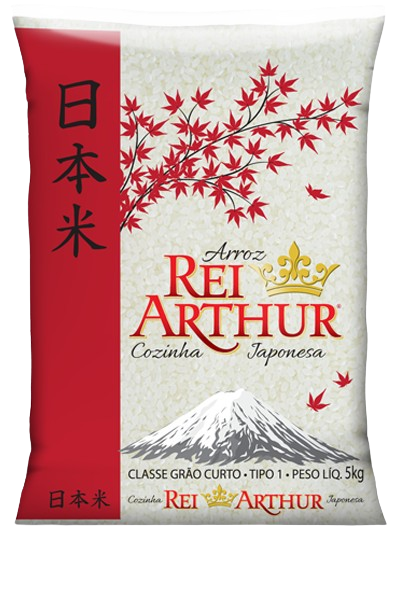 Arroz Rei Arthur Cozido Japonesa Branco T1 Grão Curto 5 kg - 39596