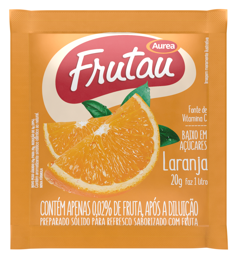 Refresco em Pó Frutau Áurea Dp 15 Unidades Laranja 20 g - 39916