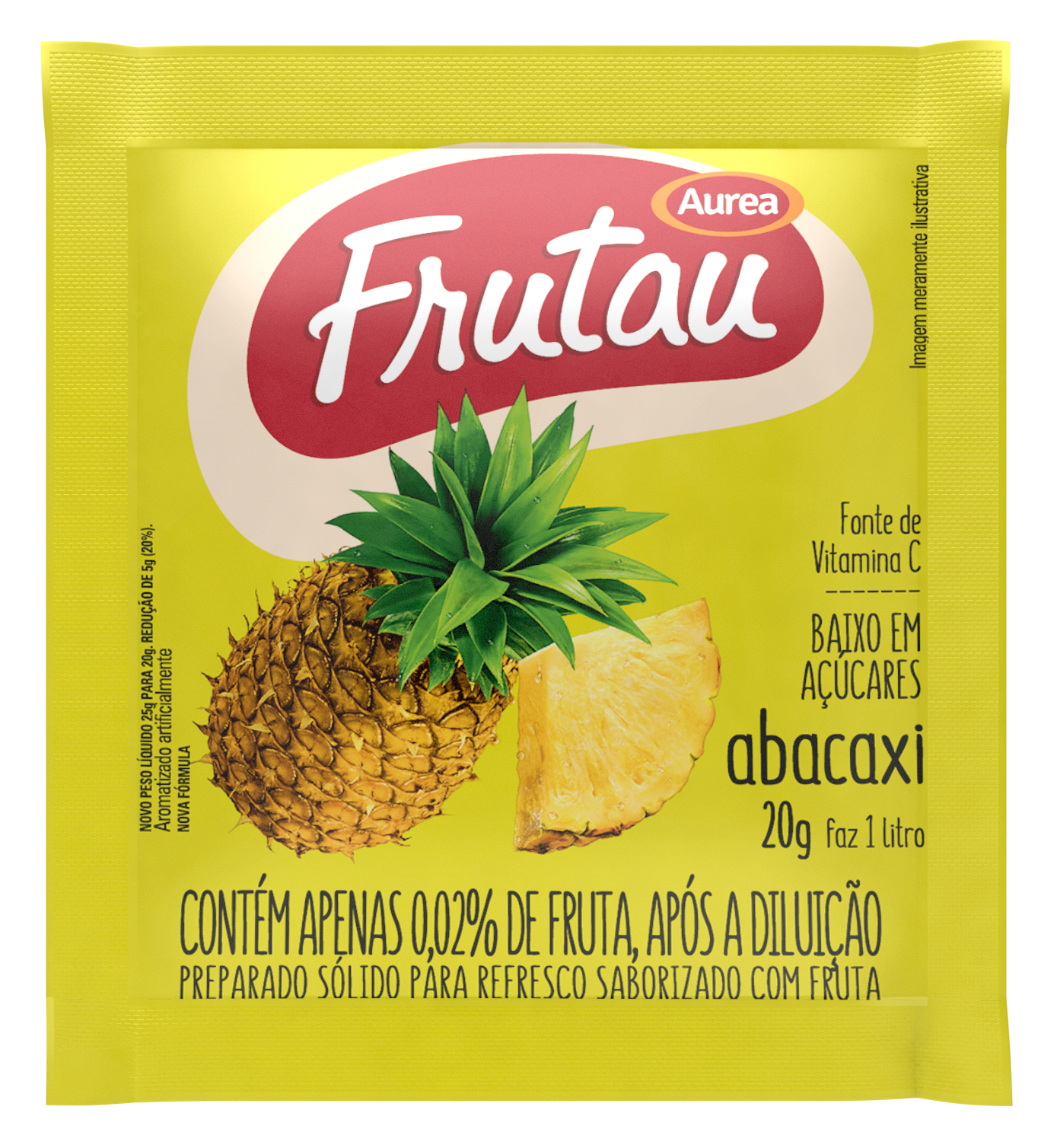 Refresco Pó Frutau Aurea Dp 15 Unidades Abacaxi 20 g - 39617
