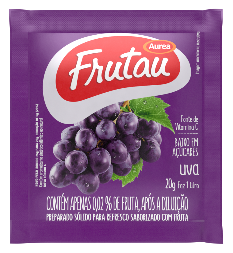 Refresco em Pó Frutau Áurea Dp 15 Unidades Uva 20 g - 39917