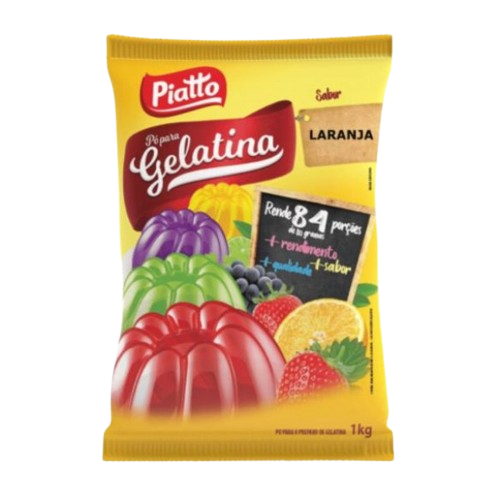 Gelatina em Pó Sachê Piatto Laranja 1 kg - 39677