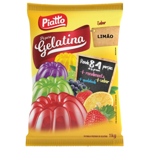 Gelatina em Pó Sachê Piatto Limão 1 kg - 39678
