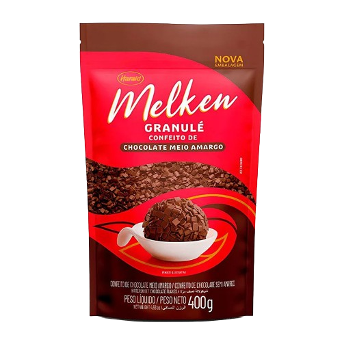 Chocolate Granulado Sachê Melken Meio Amargo 400 g - 40413