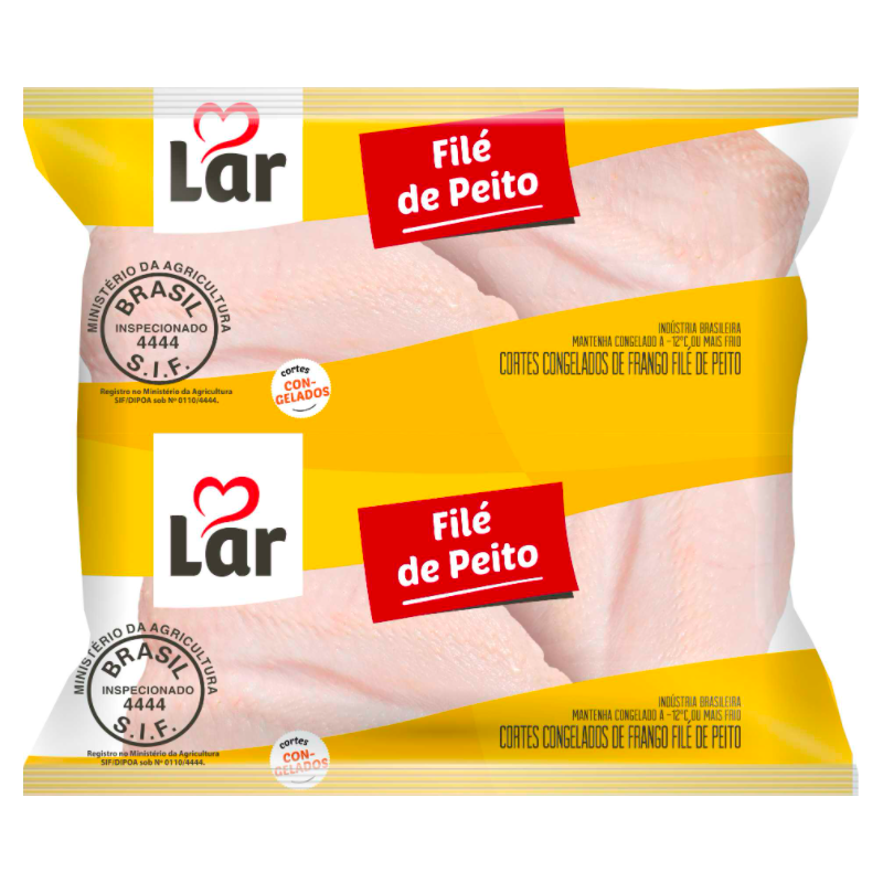 FRANGO FILE PEITO CONG LAR +/-1KG - INTEIRO CX18