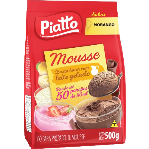 Mousse em Pó Piatto Sachê Morango 500 g - 40462