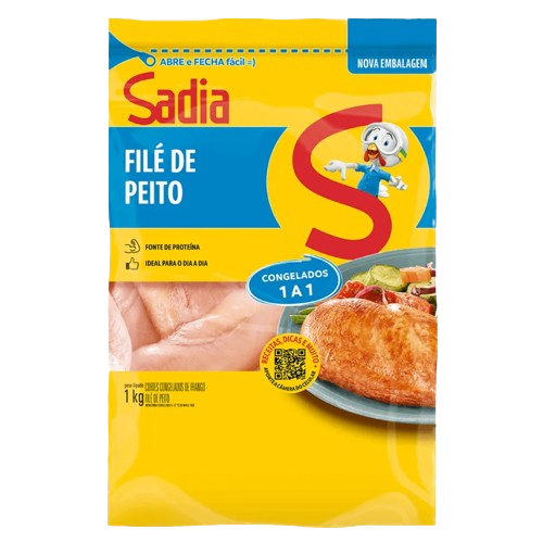 Frango Filé de Peito Congelado IQF Sadia 1Kg - 41780