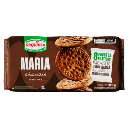 Biscoito Maria Orquidea 320 Gramas - Chocolate
