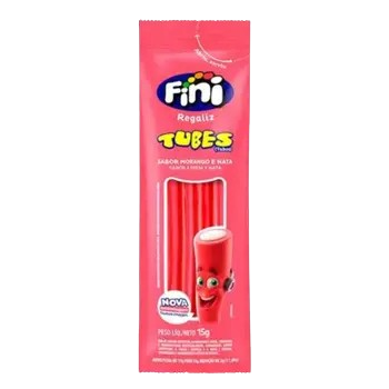 Bala Gelatina Tubes Fini 180 Gramas 