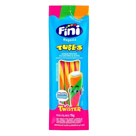 Bala Gelatina Tubes Fini 180 Gramas 