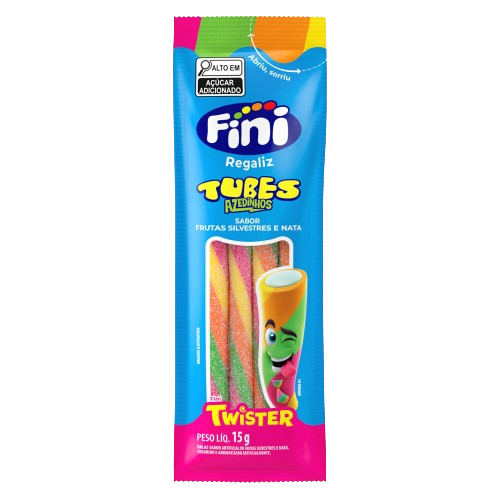 Bala Gelatina Tubes Fini 180 Gramas 