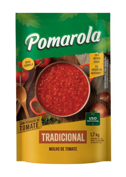 Molho Tomate Pomarola Sachê 1,7 Kg - Tradicional