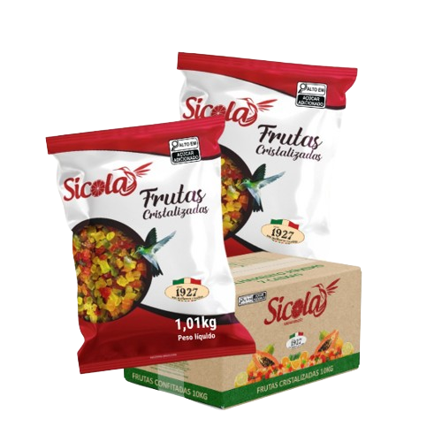 Fruta Cristalizada Mista Sicola 1,01 Kg
